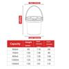 Găleată goală din plastic fără BPA de 150ML-1500ML cu capac Borcane PP etanșe Recipient transparent pentru depozitarea alimentelor vrac