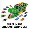 Multifunktionaler Dinosaurier-Fress-LKW: Faltbare Auswurframpe, Aufbewahrung & 24 Legierungsautos – Alles-in-Einem Kinderspielzeug