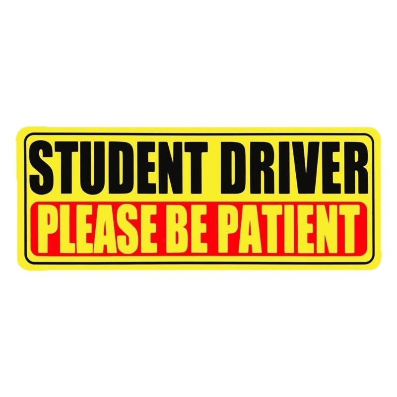 

New Driver Magnetic Stickers Reflective Bumper Safety Decals Signs For Cars Trucks Night Visibility Reusable Waterproof 1
