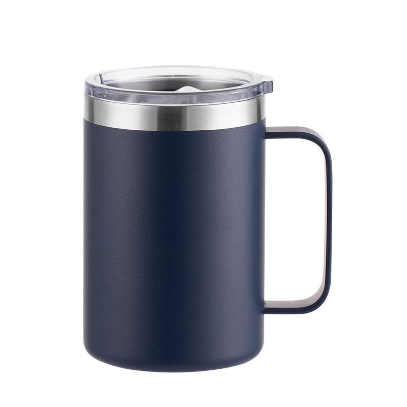 New Double Wall Stainless Steel Coffee Mug 12oz 16oz Tea Cup 350ml 450ml Insulated Thermos Vacuum Mugs Handle