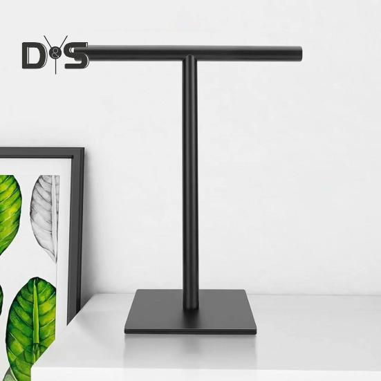 T-Shaped Towel Rack Storage Organizer Rust-Resistant Easy Installation Bath Hand Towel Holder Stand with Heavy Base