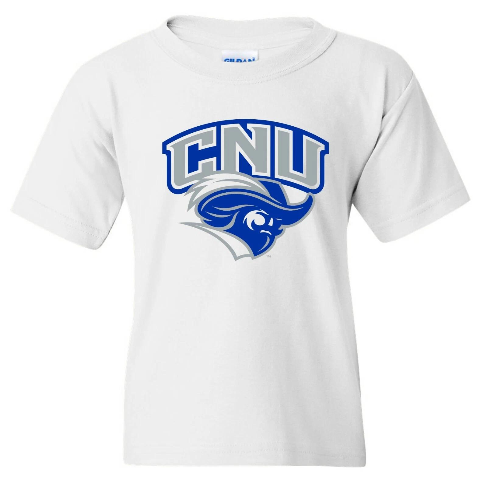 Christopher Newport University Captains Arch Logo Youth T-Shirt - White 2XL