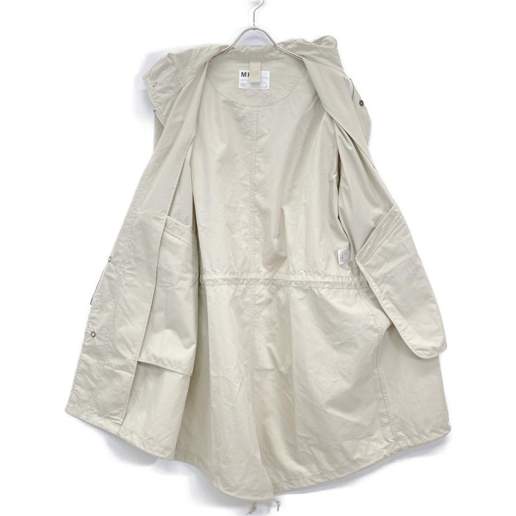 MHL. 596-2110500 Ivory Washed Cotton Nylon Snow Parka Jacket S IvoryUsed