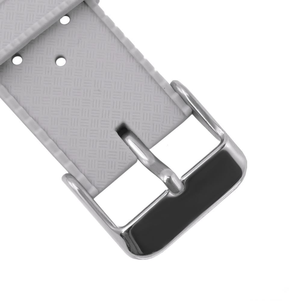 ERBORD Universal Silicone Strap 22mm, Tropic, Gray / Silver Buckle