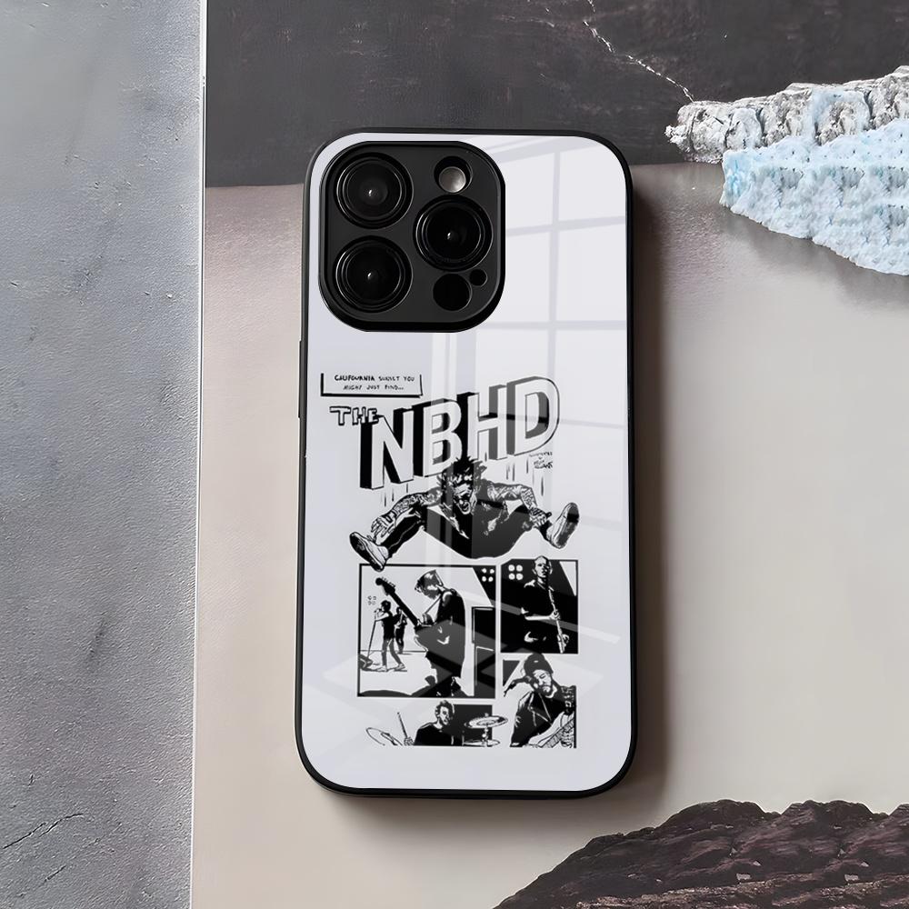 N-Neighbourhood Band Phone Case For IPhone 17 Air 16 E Pro Max 15 14 13 Mini 12 Pro 11 Max Plus Black Glass Cover