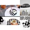 Naklejki Wzór Szachownicy Czarno-Białej Błyszcząca Powierzchnia Dekoracja Samochodowa Na Motocykle I Powierzchnie Kuchenne