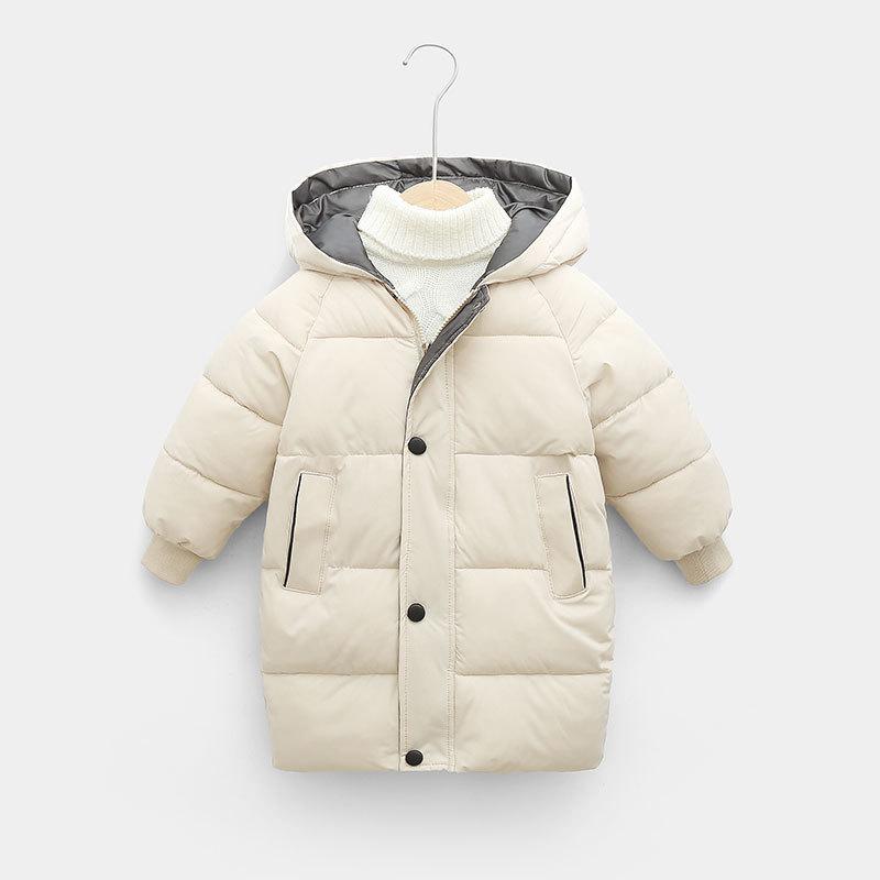 Kids Winter Fashion Hooded Down Coat Casual Boys Thick Warm Girls Long Jacket Parka Overcoat Outwear Jackets