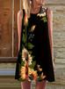 Abstract Floral Print Women's Casual Sleeveless Tank Dress Summer Vacation Casual Attire Fashion Street Wear Y2k Woman Clothing