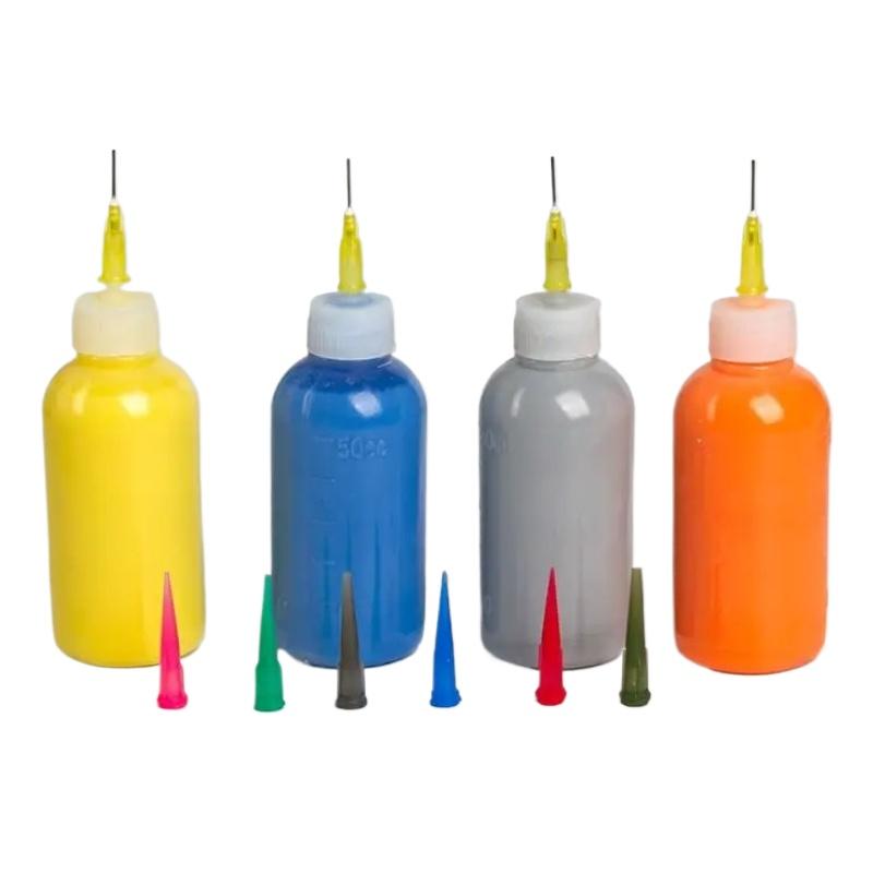 50cc Pottery Mud Painting Bottle Squeeze Mud Bottle Multi-needle DIY Texture Ceramic Coloring Glaze Painted Clay Sculpture Tool