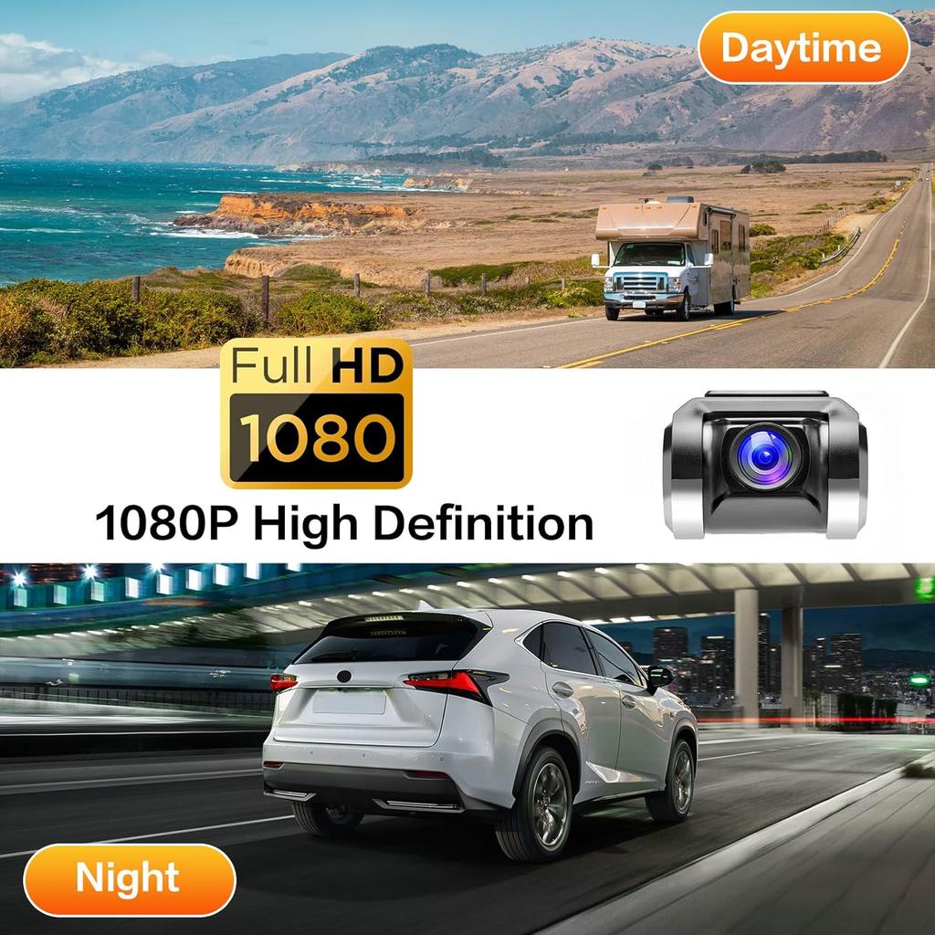 USB Car DVR Camera Video Recorder, Loop Recording ADAS, Dash Cam, with 32GB SD Card 24H Parking Mode Driving Recorder LDWS FCWS Dash Cam for Android