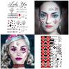 Halloween X-Men & Suicide Squad Tattoo Stickers: Harley Quinn & Joker Designs