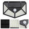 100LED Solar Motion Sensor Light Waterproof Wall Light Street Lamp for Outdoor Garden Yard