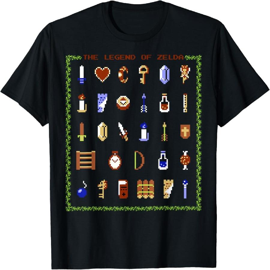 

The Legend of Zelda 8-Bit Inventory T-Shirt XXXXXL чорний