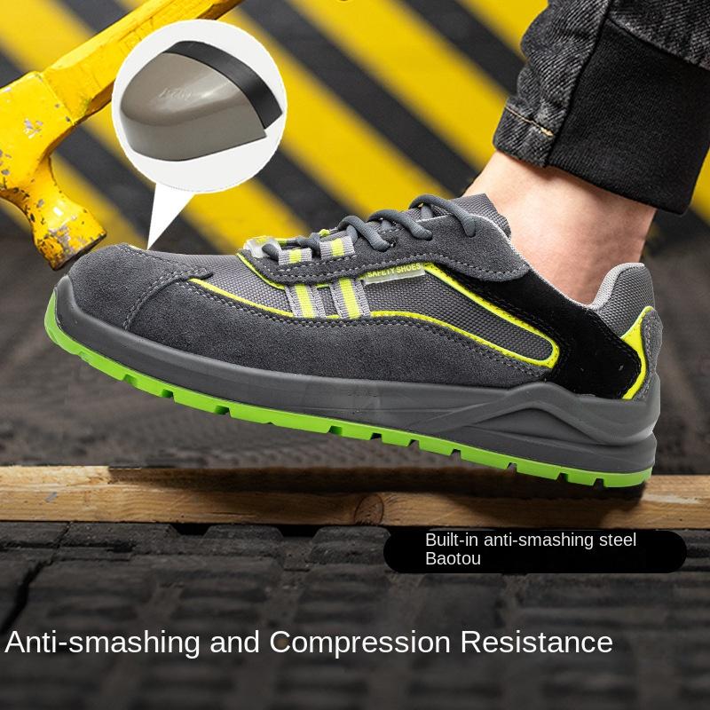 Anti-static Labor Insurance Shoes, Smash-proof and Puncture-proof, Four-season Safety Shoes, Non-slip and Wear-resistant Work Shoes