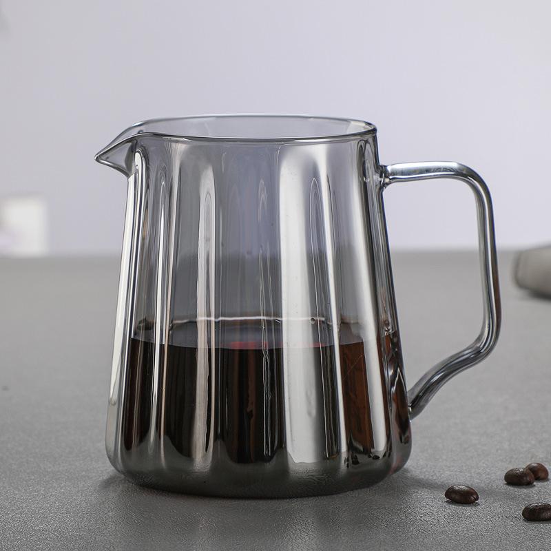 New thickened glass coffee pot American sharing pot set coffee filter