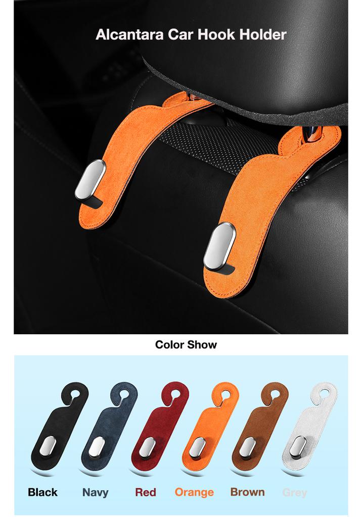 Luxury Suede Car Seat Back Storage Artifact Pendant Interior Single Durable Hook Holder