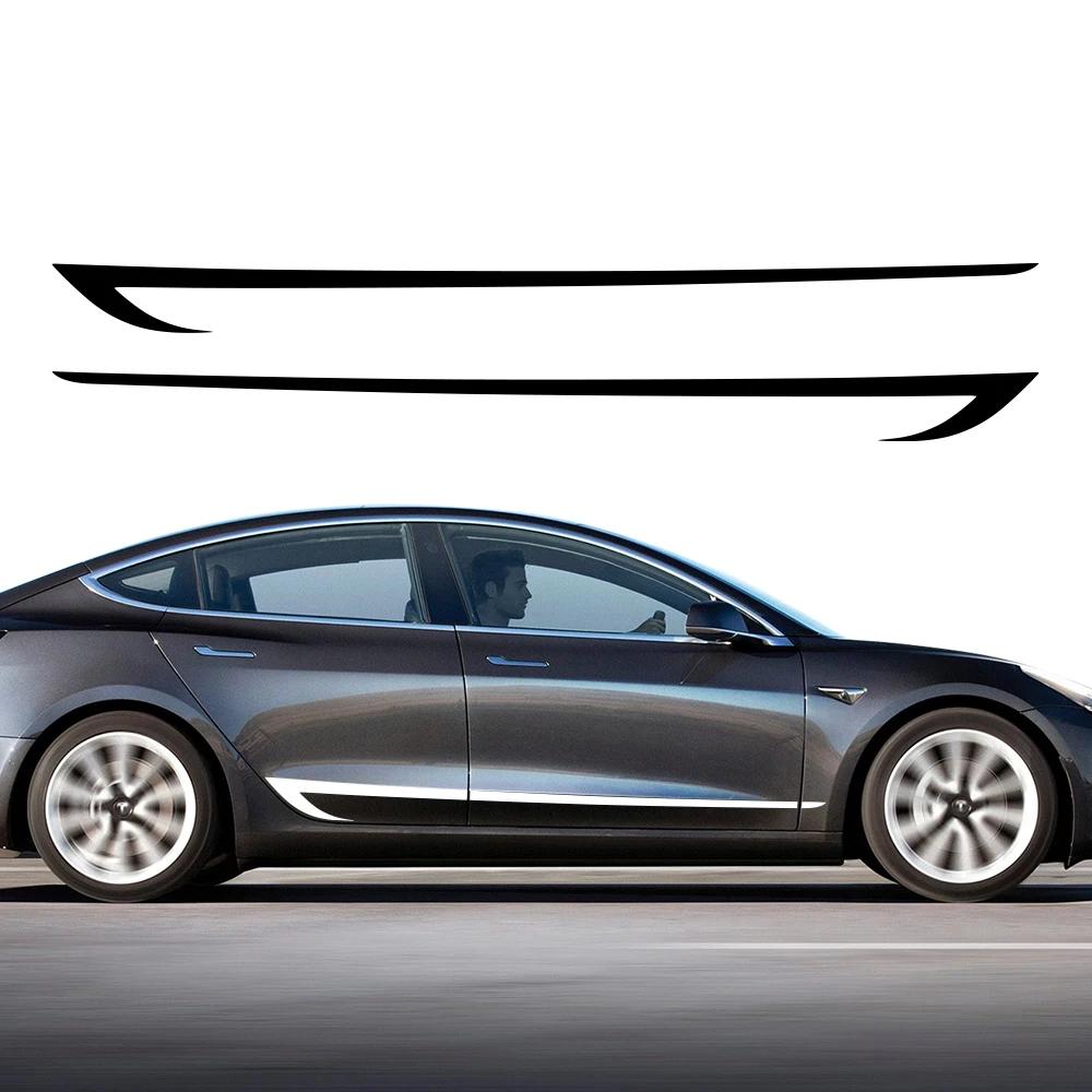 Car Door Side Stickers Kit For Tesla Model 3 Waterproof Vinyl Film Auto Decoration PVC Decals Auto Styling Car Accessories
