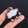 Rainbow Moonstone Pendant Gemstone Jewelry, Copper Electroformed Pendant, Handmade Beautiful Jewelry Pendant