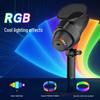RGB USB Desktop Microphone with One-Key Noise Reduction for Gaming and Live Broadcasts