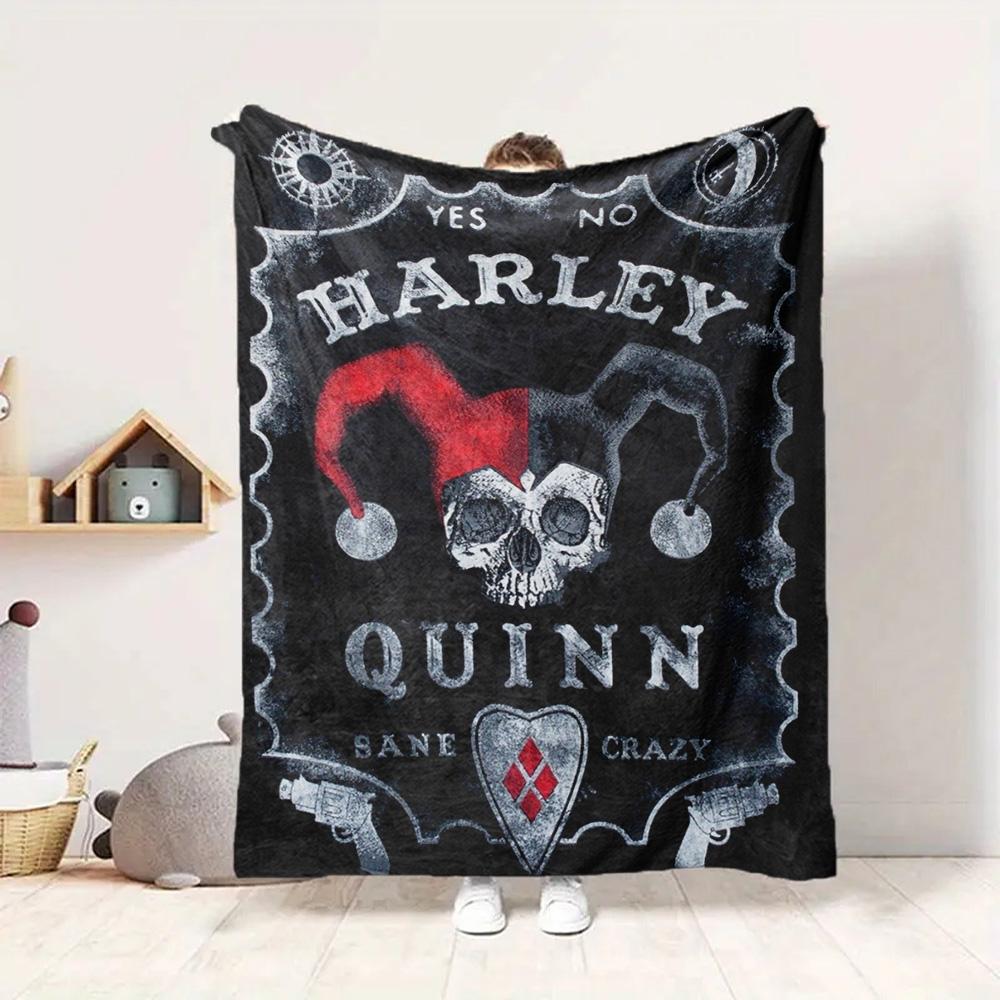 Harley Quinn Flannel Blanket Throw Blanket Soft Warm Sofa Bed Camping Car home Decor Unique Christmas Gift C93010
