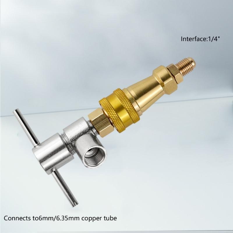 Refrigerator Quick Coupling Fridge Refrigerants Refill Adapter High Pressure Washer Connector Tool Easy to Install
