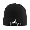 Heartbeat Sailing Sailboat Knitted Bonnet Caps 100% Cotton Fashion Keep Warm Hats
