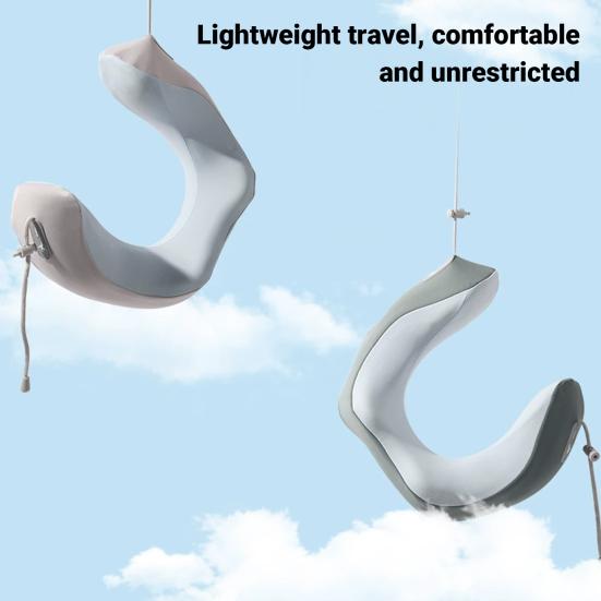 Memory Foam Neck Pillow Portable Ergonomic Neck Cushion Soft U-Shaped Support Pillow for Neck Fatigue Relief Travel Flights Office