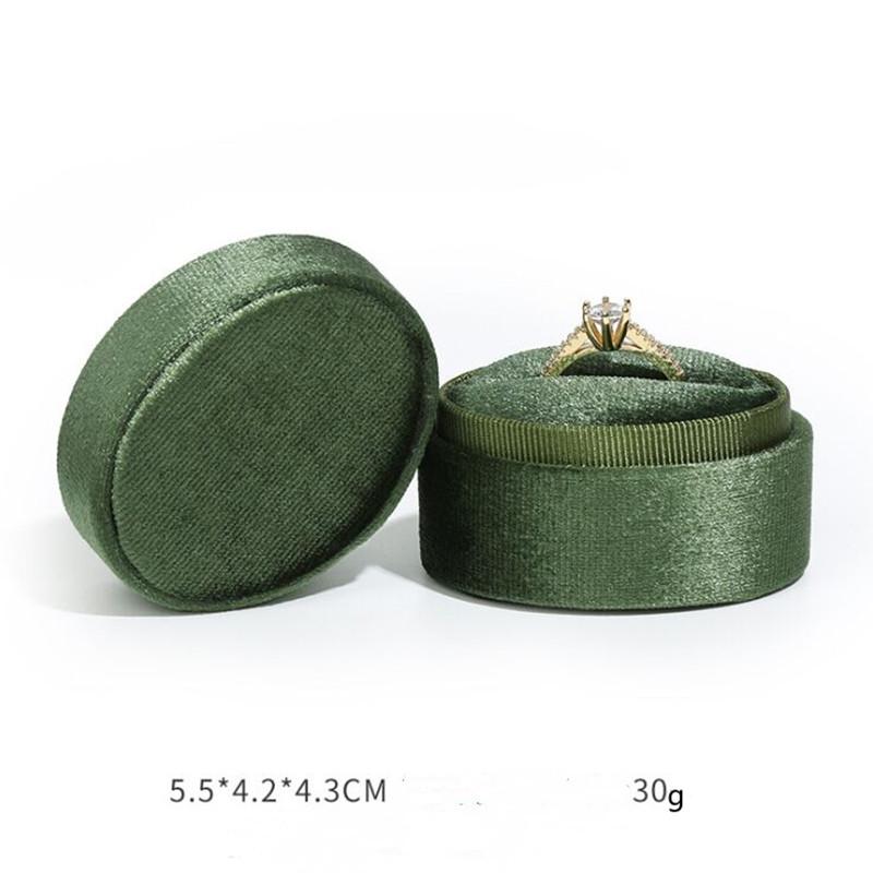 Kord Samt Ringbox 5x5x4cm Kleine Größe Vierfarbig Spot Sechseck Flanell Ring Schmuckschatulle Für Hochzeit & Verlobung
