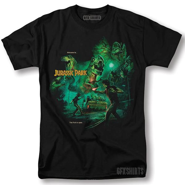 Jurassic Park Shirt Classic Movie Vintage Graphic Design T-Shirt M