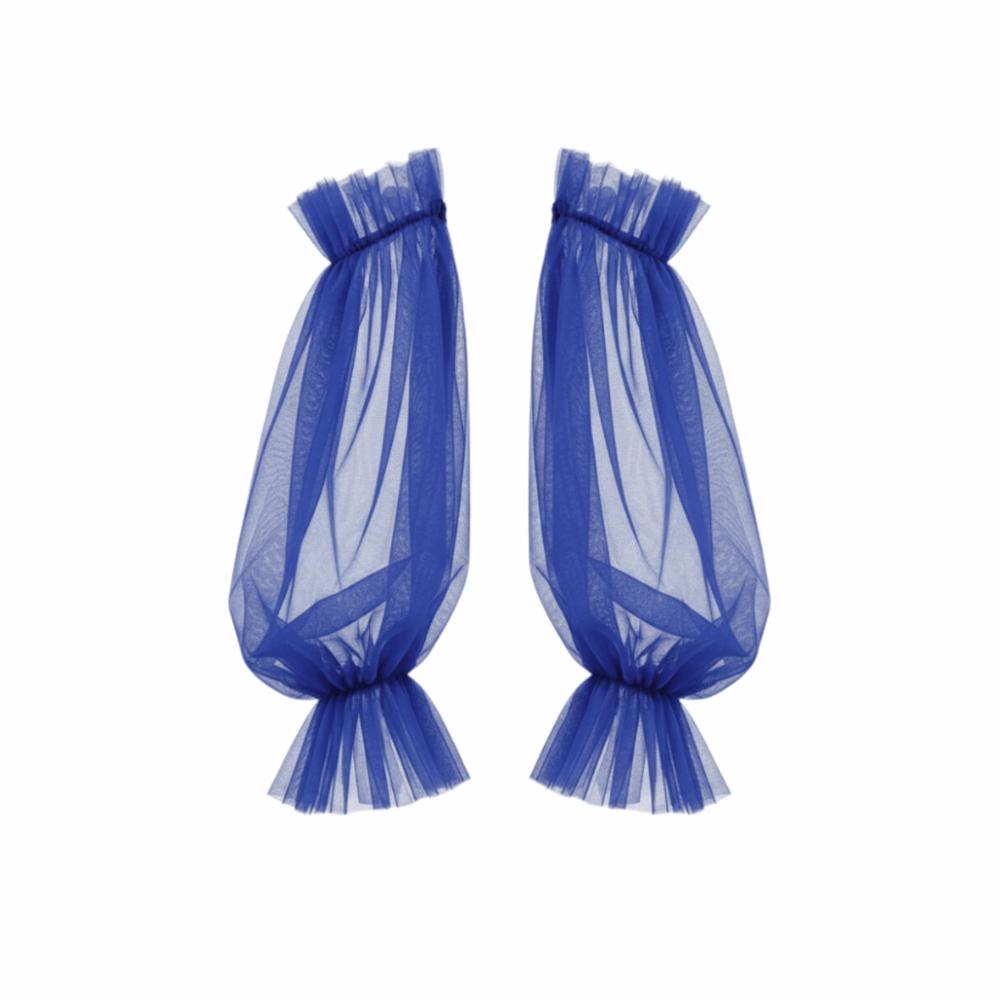 Trouwjurk Bruid Bruiloftshandschoenen Effen Kleur Bruidsmouwen Mode Afneembare Tule Bruiloft