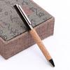 Environmentally Friendly Wood Metal Foreskin Ballpoint Pen Printing Logo Business Office Gift Pen Electroplating Gun Ash Medium Oil Neutral Pen