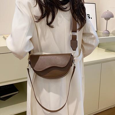Bag Women's Winter New Simple Casual One Shoulder Underarm Bag Niche Fashion Trend Crossbody Saddle Bag Women