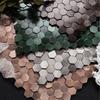 3D Mosaik Metall Aluminium Sechseck Paneel Wandaufkleber Selbstklebend Abstrakt Wasserdicht Küche Badezimmer Wanddekor Fliesen