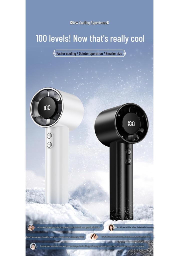 2026 F12 Mini High-Speed Portable Silent Turbine Handheld Fan