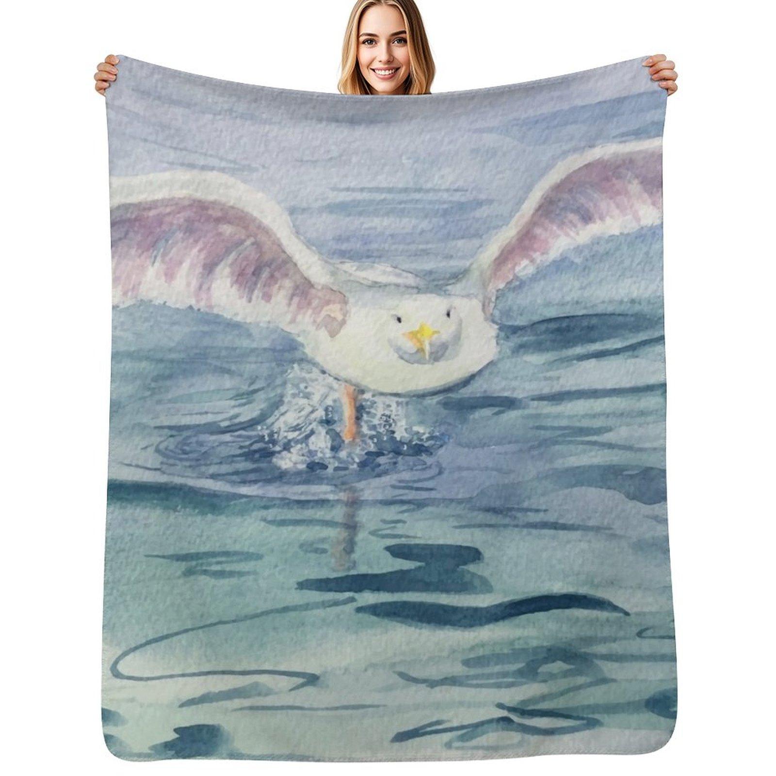 

Seagull Throw Blanket Soft Breathable Blanket for Night Sleeping 102x76cm(40x30in)