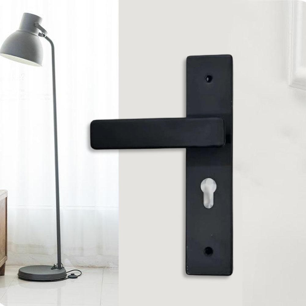 Silent Bearing Bedroom Door Lock Set With Handle For Wooden Doors, Manganese Steel Easy Install With Keys