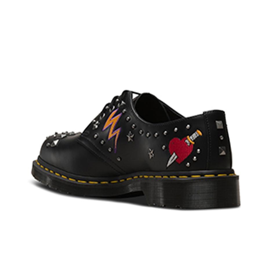 Dr. Martens 1461 Rock & Roll Black Men Sneakers Black-Smooth-Leather Metal 24206001