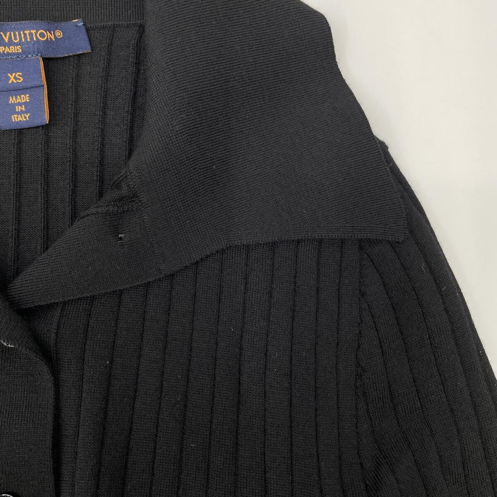 LOUIS VUITTON 25 Years Black Wool Knit Robot Shirt tops XS blackUsed