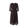 JZ Annakol Retro Ruffle Waist Chiffon Floral Dress