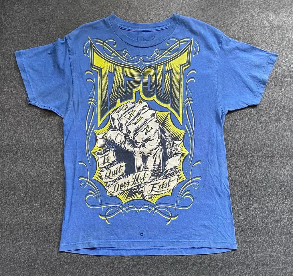 Y2K Tap Out Retro Fashion Cotton T Shirt Men Oversized Graphic Print Streetwear Short Sleeve Tee Distressed Graphic