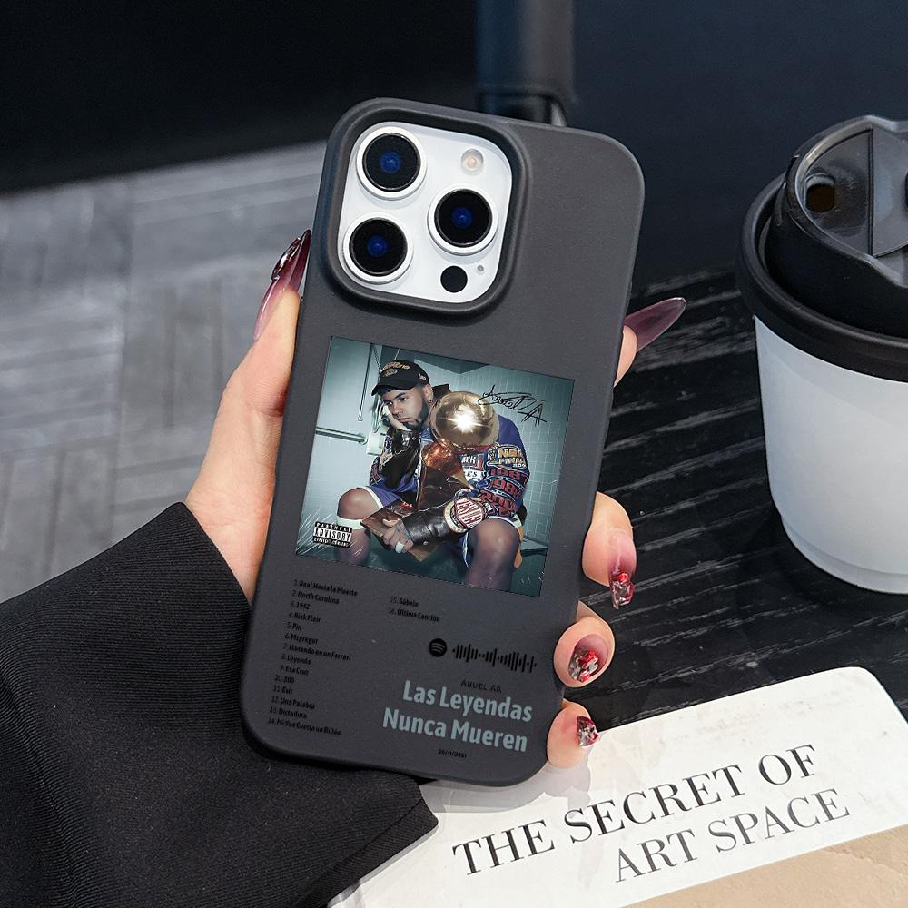 

Anuel AA rapper Hot Luxury Matte Silicone Soft Phone Case For iPhone 17 16 15 14 Plus 13 12 11 Mini Air Pro X XS Max SE Plus iPhone 16 Plus