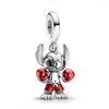 New 925 Silver Cute Lovely Stitch Lilo Pendant Bead The Princess Charm Fit Bracelet DIY Women's Jewelry Gift