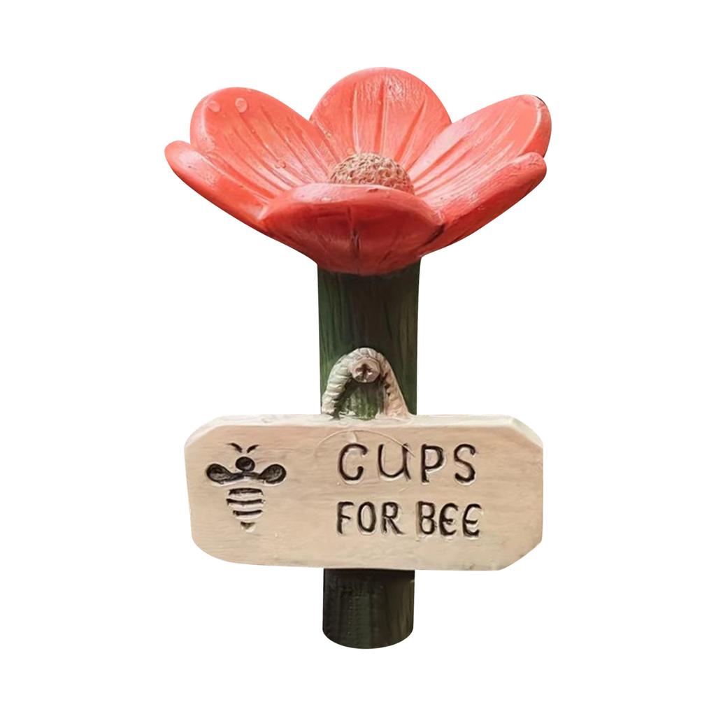 Bee Watering Station For Garden, Bee Water For Bees Garden, Flower-Shaped Ceramic Bee Watering Station, Feeder With Flower Design