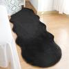 Plush Soft Fur Carpet Imitation Rabbit Hair Bedside Anti -Skid Mat White Bedroom Floor Decor Living Room Sofa Area Irregular Rugs 