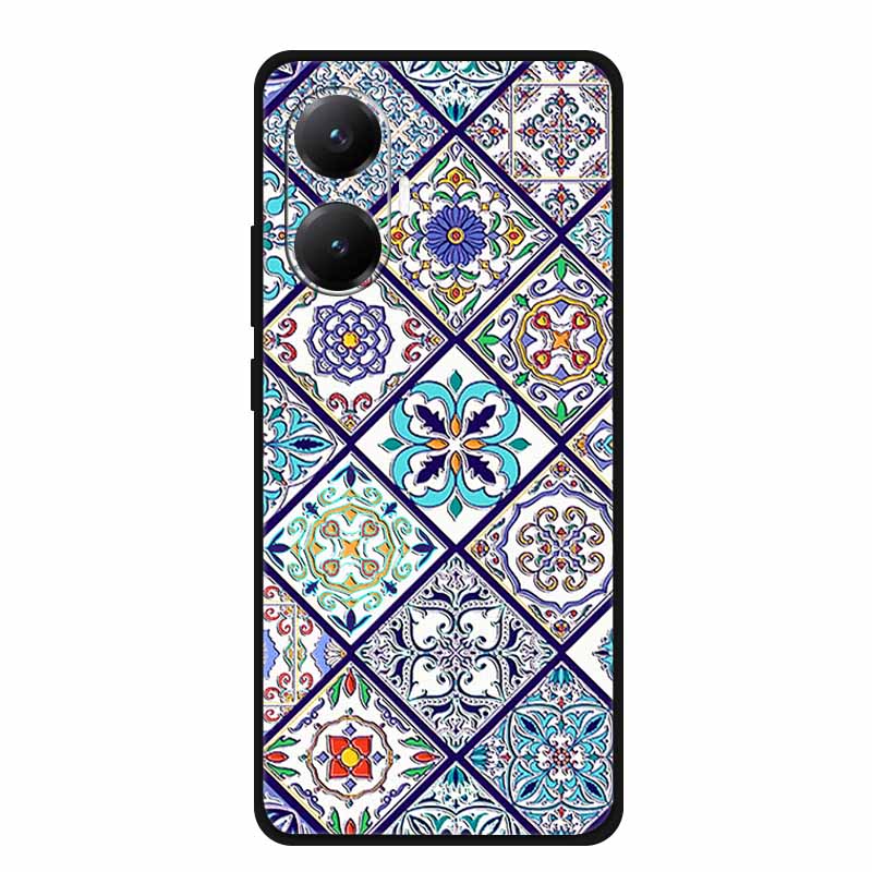 3D Cover For Redmi Turbo 4 Pro 5G Black Bumper Shell Flower Emboss Case Xiaomi POCO F7 Cartoon Flowers Anime Funda Phone Covers