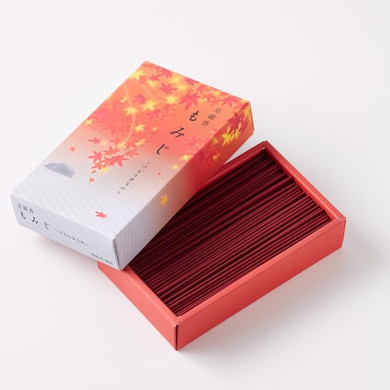 Kjótské vonné tyčinky, Málo dýmu, Volné balení, 70g, Vyrobeno v Japonsku, Série vonných tyčinek Čtyři roční období, Obětiny, Vyrobeno z přírodního vonného dřeva, Uklidňující