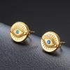 LIKGREAT Trendy Evil Eye Earrings Turkish Nazar Boncuk Protection Stud Earring Stainless Steel Jewelry Amulet Gift for GirlWomen