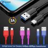 Fast Charging USB Type-C Cable for Android - 3A High Current, Aluminum Alloy, Data Transfer