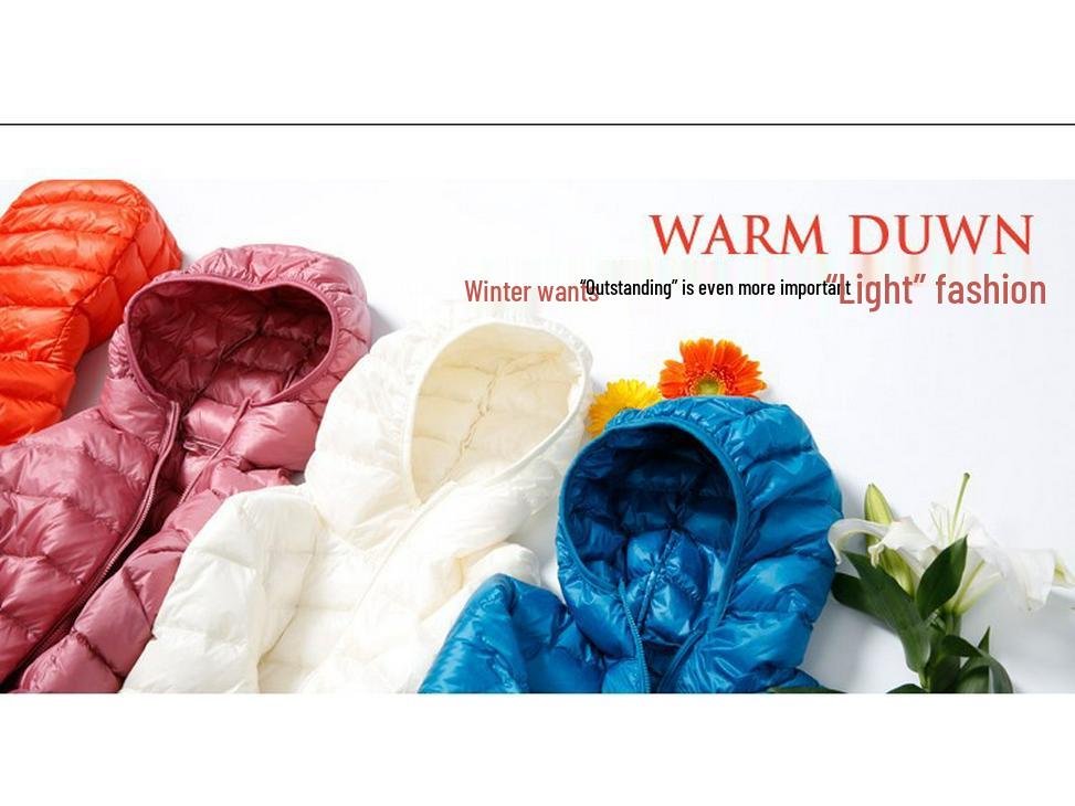 2025 Women's Hooded Lightweight Slim-Fit Down Jacket