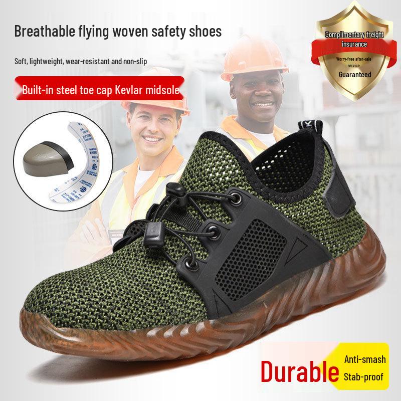 

Breathable Steel Toe Work Shoes - Soft Sole, Anti-Fatigue, Non-Slip, Wear-Resistant for Long-Term Comfort.